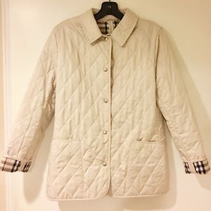 AUTHENTIC BURBERRY QUILTED JACKET in LIGHT KHAKI